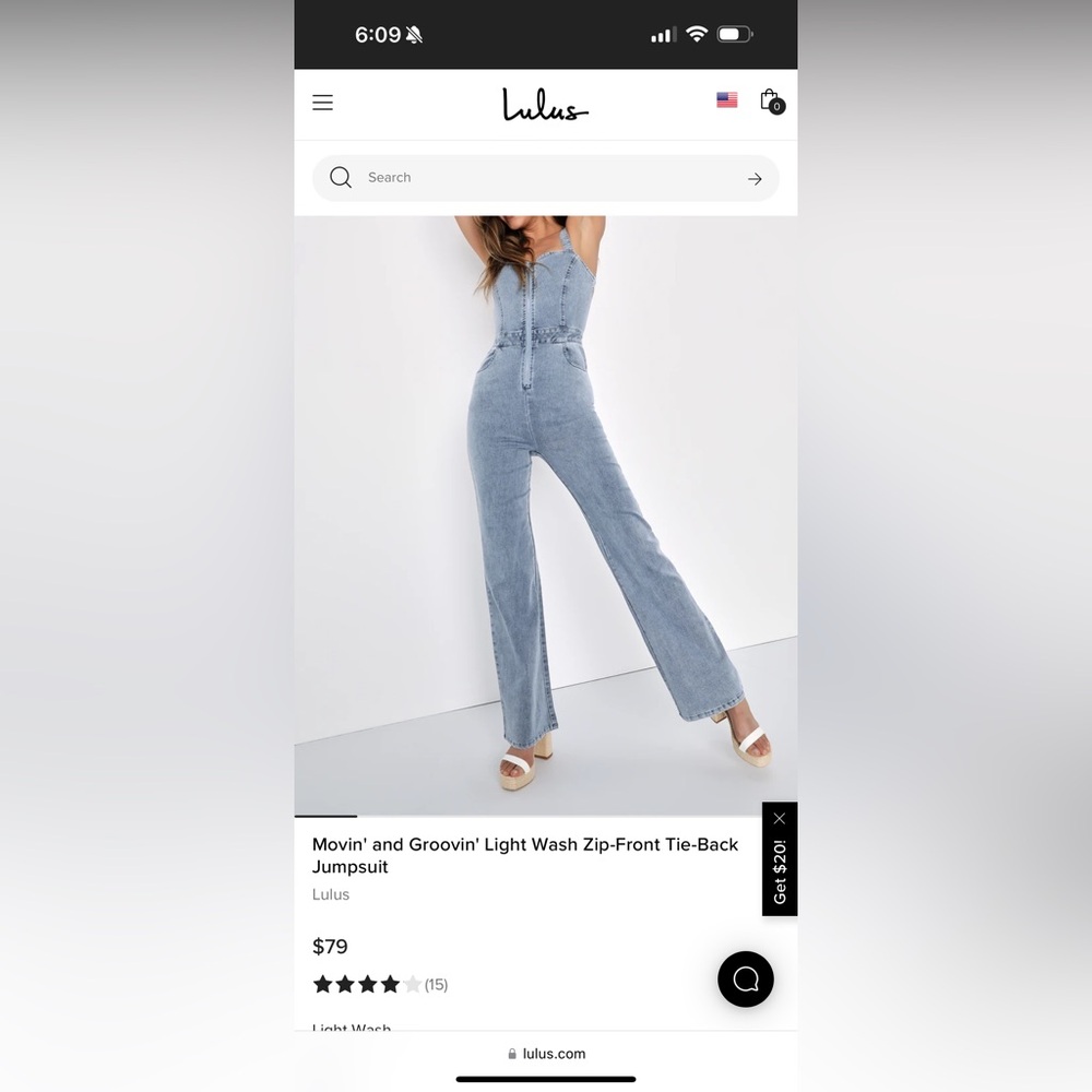Lulu's Light Blue Zip-Front Jumpsuit